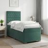 Boxspring Bed with Mattress Dark Green 90 x 200 cm Velvet