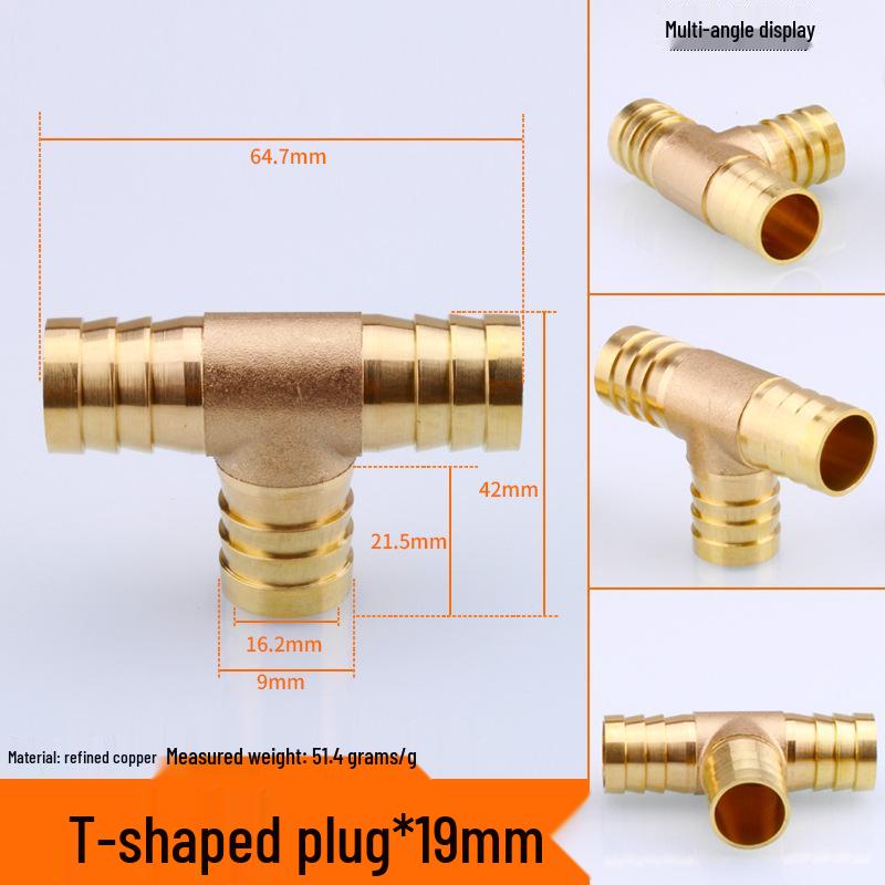 Miedziana Pagoda Trójnik Typu Y Dysza do Rury Gazu Ziemnego, Zielona Głowica, Dostępna w Rozmiarach 6/8/10/12.