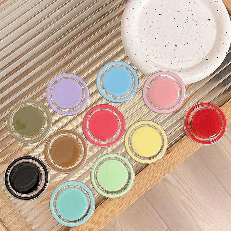Simple Solid Color Magnetic Suction Round Candy Mobile Phone Airbag Bracket Is Suitable For Magsafe Desktop Support Ring Creativity