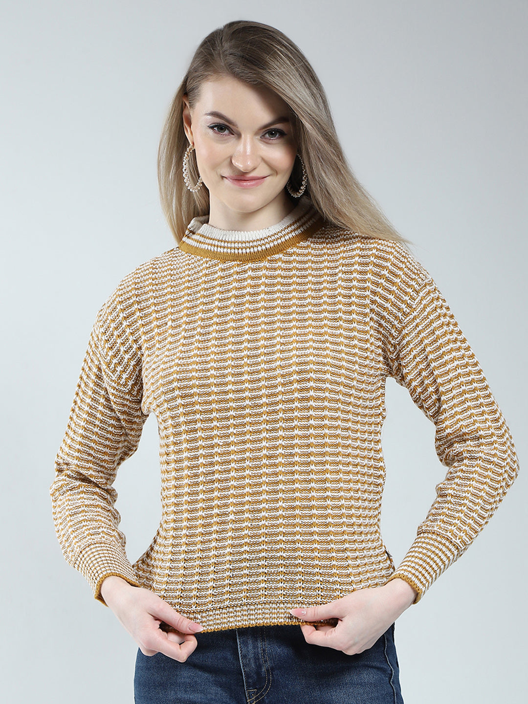 Женский топ Monte Carlo Regular Fit с собственным дизайном M горчичный