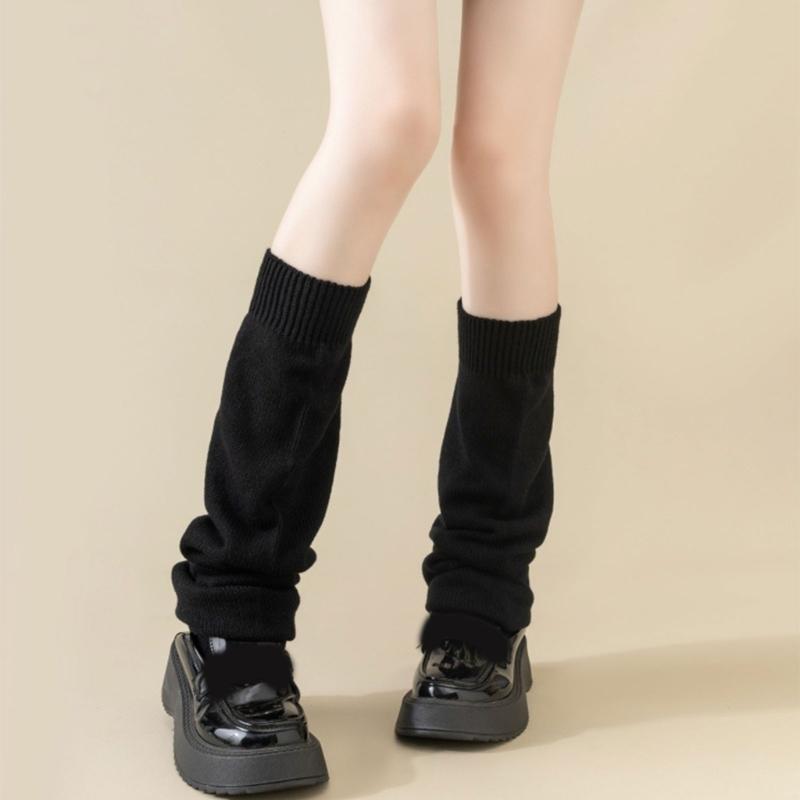 Comfortable Wide Bubble Socks With Breathable Fabric And Stacked Design Loose Slouch Thigh High Boot Socks For Women