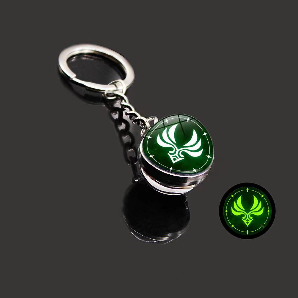 Luminous Scorpio Virgo Crystal Keychain: Double-Sided Glass Pendant Metal Keyring