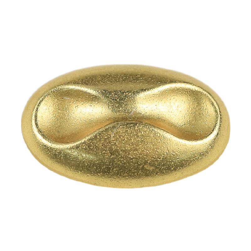 Simple Style Oval Metal Button Double-Sided Nylon Fur Coat Button Jacket Sweater Suit Button