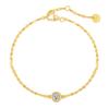 Versatile S925 Sterling Silver Bracelet for Women: Exquisite Single Diamond Lip Chain Design