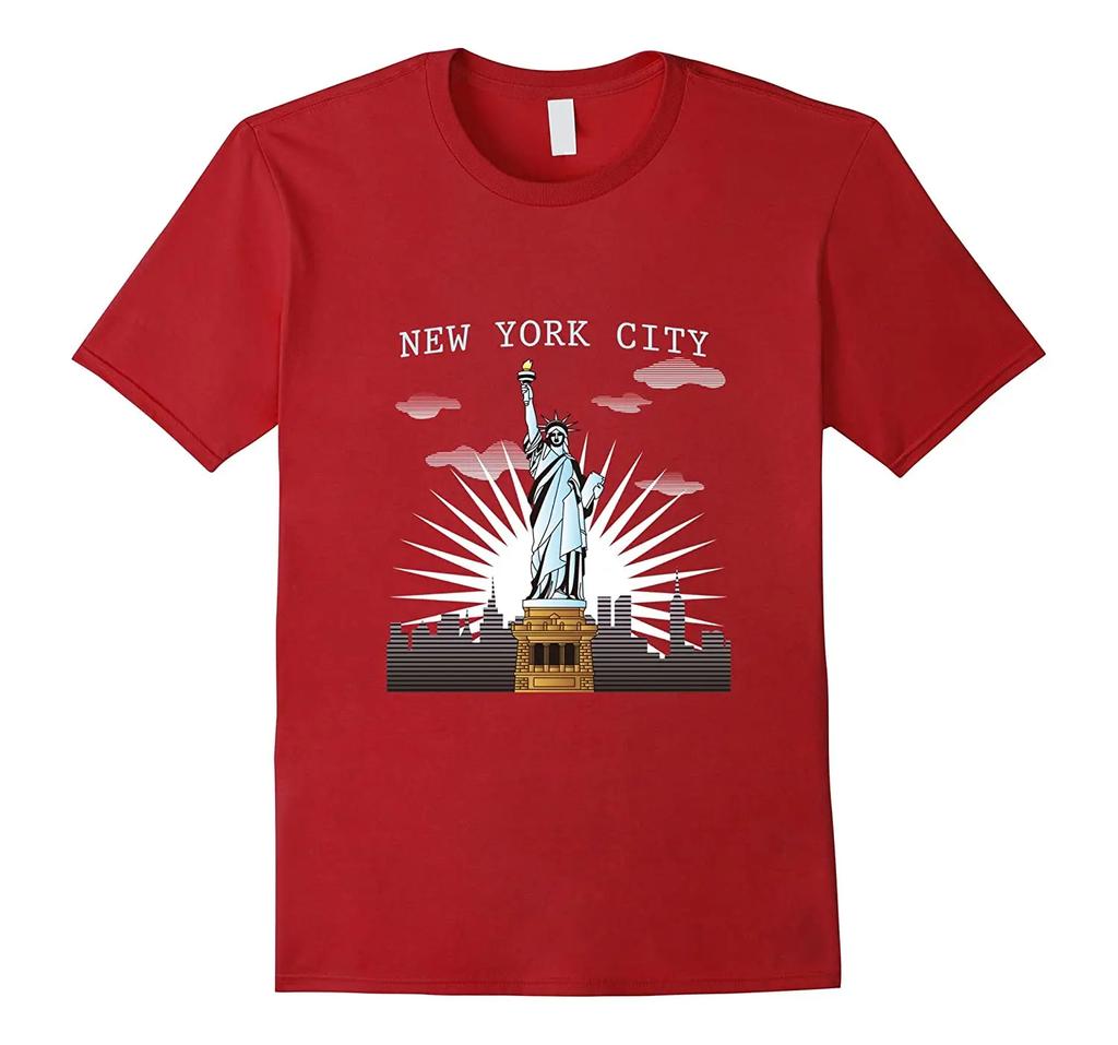 New York City Statue of Liberty TShirt Summer Cotton Short Sleeve ONeck Mens T Shirt New S3XL