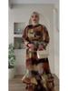 Elegant Spring 2025 Long Sleeve Dress - Women's European & American Style, Round Neck, Loose Fit