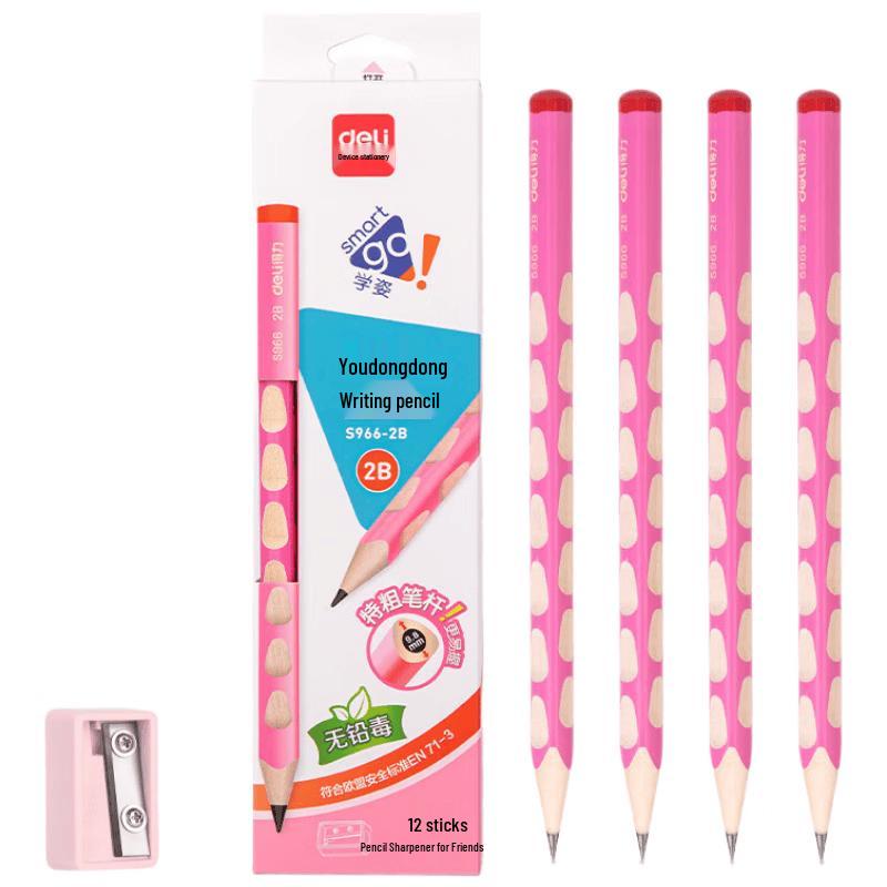 Deli Ergonomic Grip 2B Kids  Pencil with Sharpener