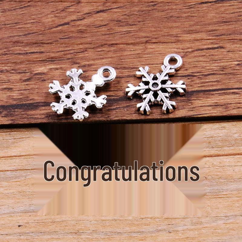 

12 DIY Рождественских подвесок-снежинок из цинкового сплава для украшений, сумок, телефонов и ожерелий