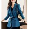 Herbst Temperament Blazer Für Frauen Formale Kerb Einreiher Schwarz Blazer Damen Büro