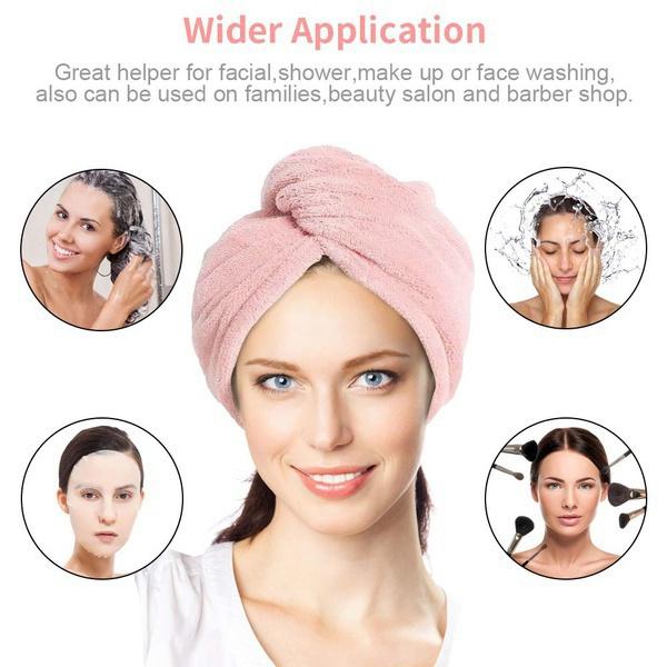 Quick Drying Hair Towel Women's Bathroom Accessories Care Hat Strap Buckle Sauna Towel