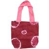 Sac Cabas en Coton Tie-Dye Anneaux Marrons Poignée Rose