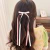 2 Stück Koreanische Spitze Weiß Schleife Band Haarspange für Frauen Schleife Haarnadeln Haarnadel Kopfschmuck Geschenk Zarte Pferdeschwanz Seitenaccessoires
