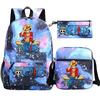 Anime ONE PICEC Backpack Monkey D Luffy Capacity Casual Student SchoolBag 3pcs Lightweight Women Men Travel Casual Mochilas