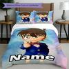 3pcs Duvet Cover Set (1*Duvet Cover + 2*Pillowcase, Without Core), Custom Name Anime Pattern Bedding Set, Home Bedroom Decor Gift