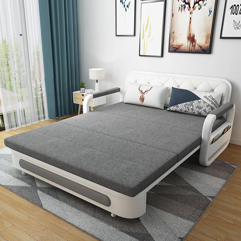 Compact Foldable Fabric Sofa Bed for Small Apartments - Comfortable and Space-Saving