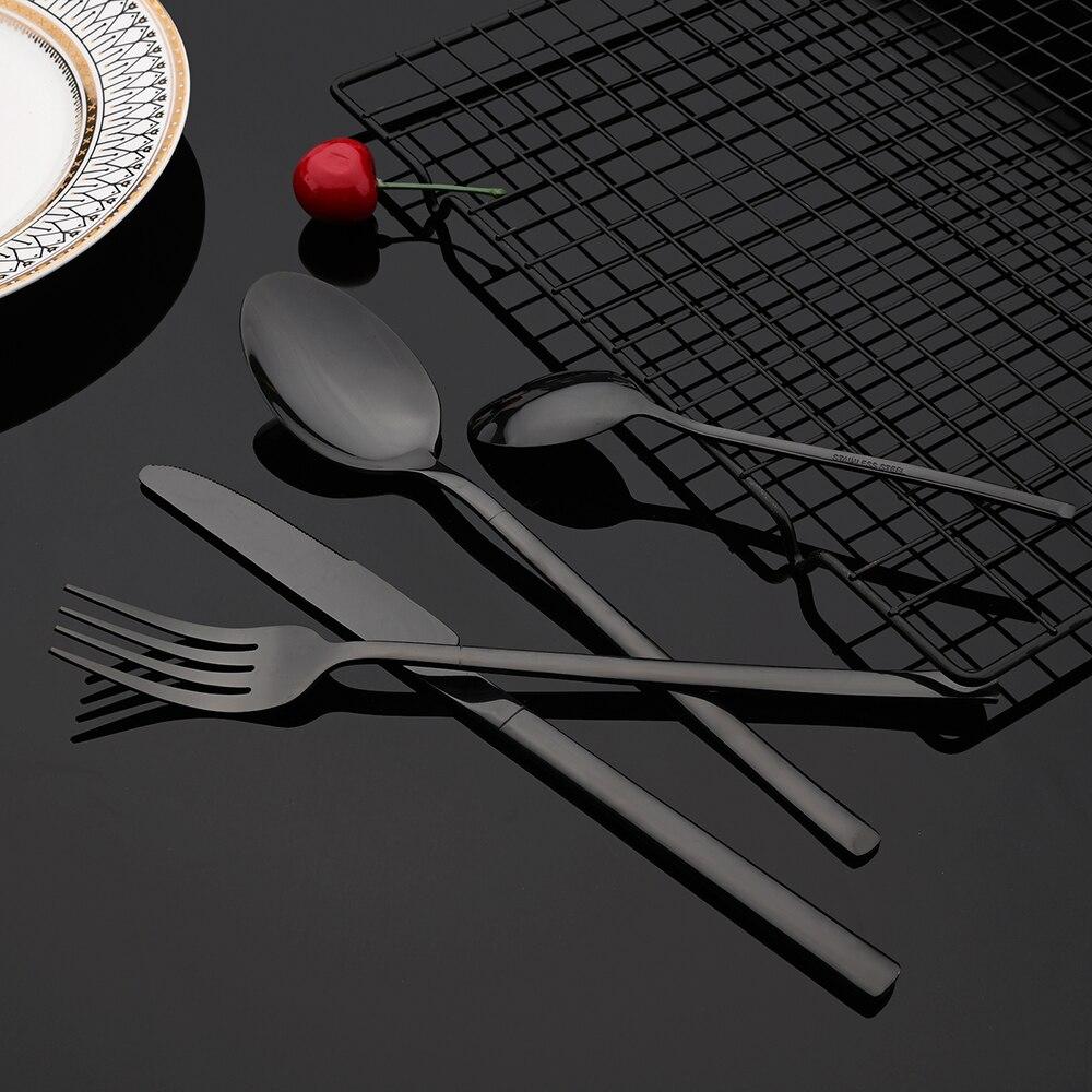 Gold Dinnerware Set Luxury Cutlery Stailess Steel Set 24Pcs Tableware Knives Forks Dining Dinner Set Western Food Restaurant