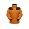 Série Urbana Outdoor Quente à Prova de Vento Resistente ao Frio Macia Gola Alta Zíper Manga Longa Jaqueta Puffer Masculina Laranja 14411143-0008