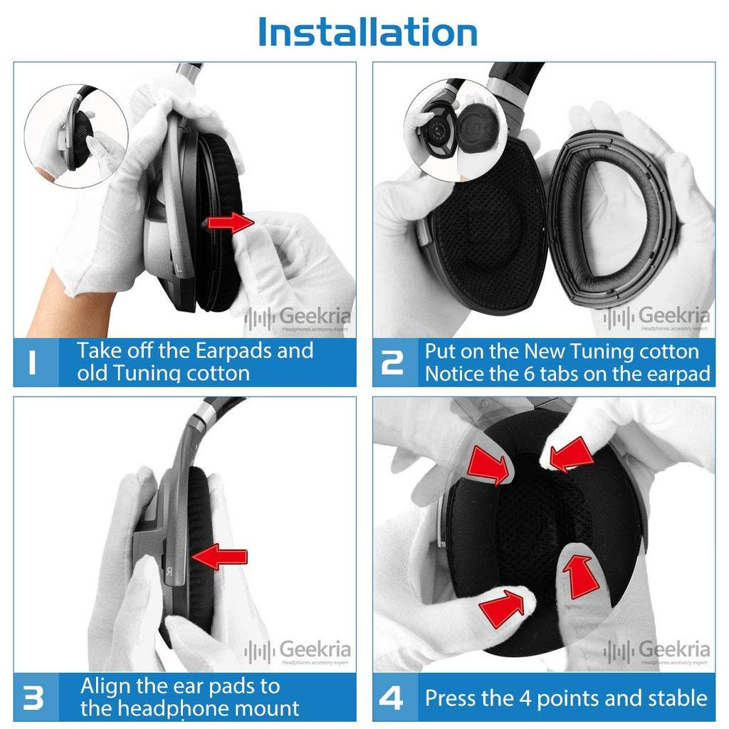 Geekria Elite Compatible Ear Pads for Sennheiser HD800 Headphones, Black Sheepskin Ear/Ear Cup Pads