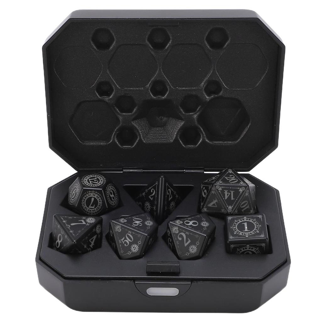 Glowing LED Dice Set Rechargeable Auto Lights Up When Rolling for Role Playing Game with Charging Box