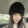 Stacking Pullover Hats American Style Leopard Beanies Cap Trendy Y2k Baggy Cap  Spicy Girls