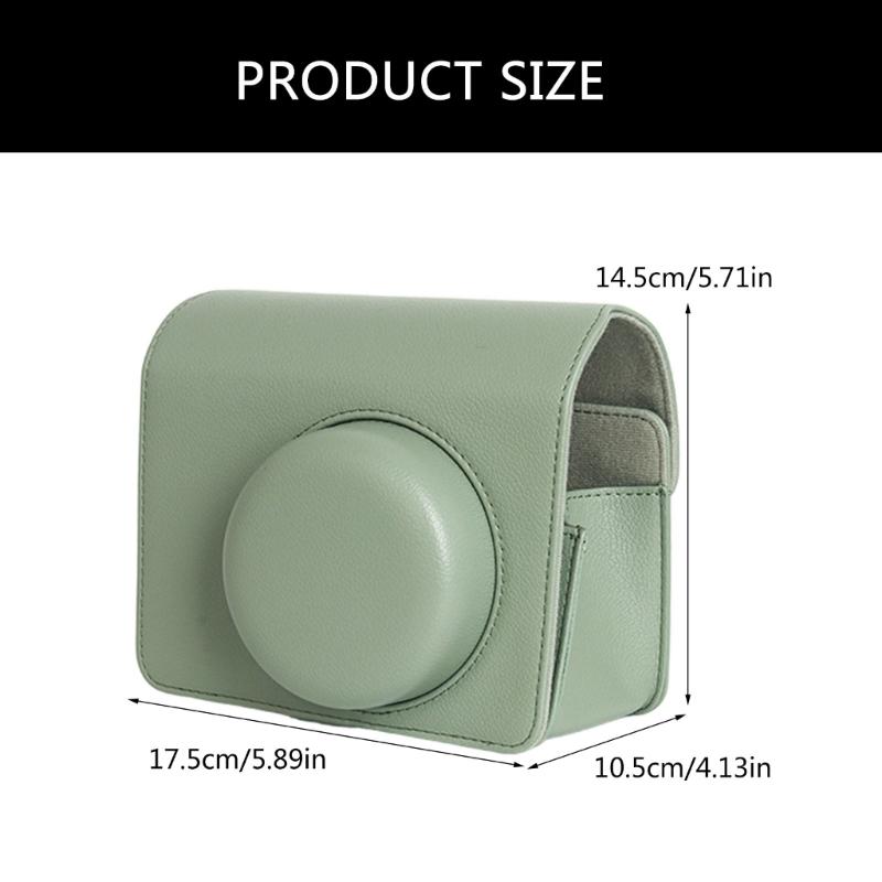 Etui na aparat PU skórzane miękkie silikonowe etui torba na aparat na film szerokoformatowy 400 z paskami na ramię