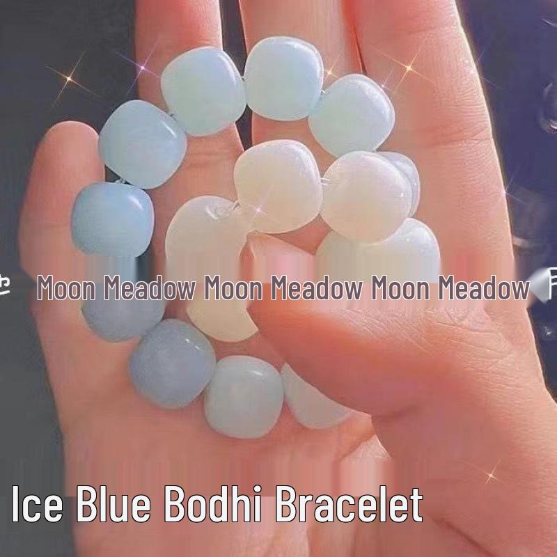 Xiaohongshu Style Soft Gradient Pink Bracelet for Students: Ice Transparent Finger Wrap Around Beads - Perfect for Gifting Besties.