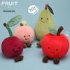Hobby-Fruchtpuppen-Serie: Süße Apfel-, Birnen- und Croissant-Stofftier-Kuscheltiere