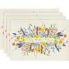 Spring & Summer Floral Linen Placemats – Heat-Resistant Fabric Table Mats for Home & Restaurant