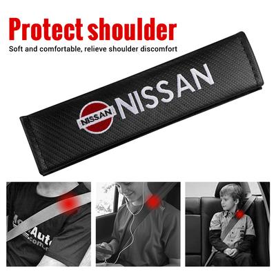 1/2PCS Car Safety Seat Belt Cover Shoulder Pad Protection Padding Pad For Nismo X-trail Qashqai Juke Note Sentra Patrol