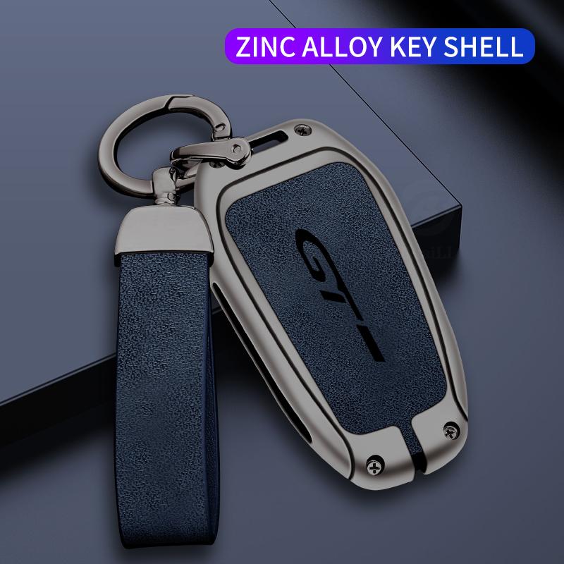 Interior Mouldings Car Zinc Alloy Key Case Bag For Peugeot GTLine 207 307 407 208 308 408 508 2008 3008 4008 5008 RCZ Car Key Ch