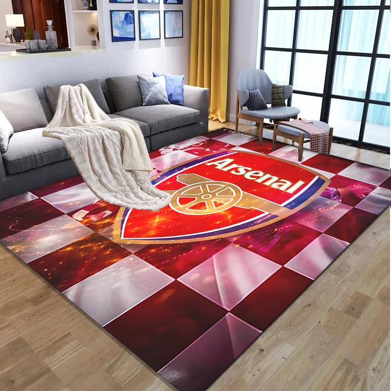 Arsenal F.C Muster Teppich, Innen-/Außenmatte, für Picknick, Spielzimmer, Schlafzimmer, Büro, Wohnzimmer, Heimdeko Teppich, Geburtstagsgeschenk