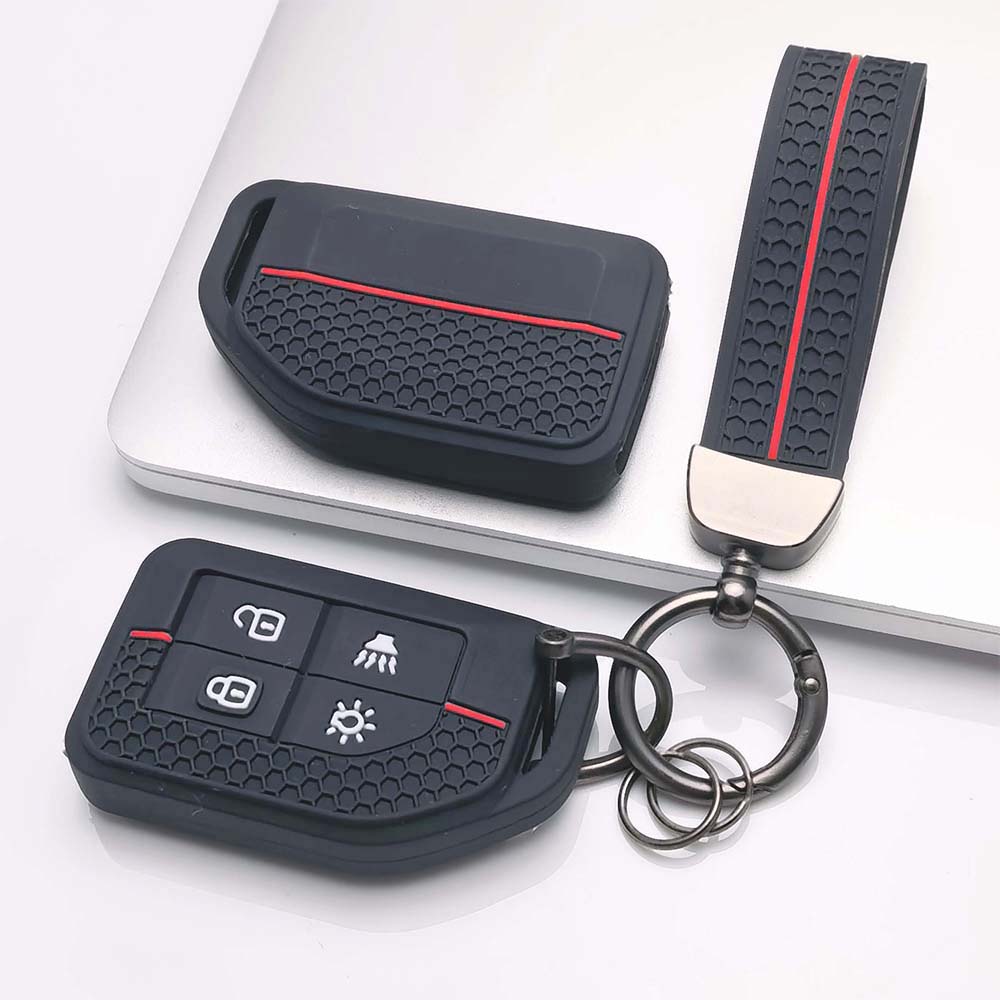 Key Fob Cover for Volvo Truck with Keychain Silicone Protective Cover with keychain Scratch Resistant Shockproof Anti-Dust Durable Key Holder