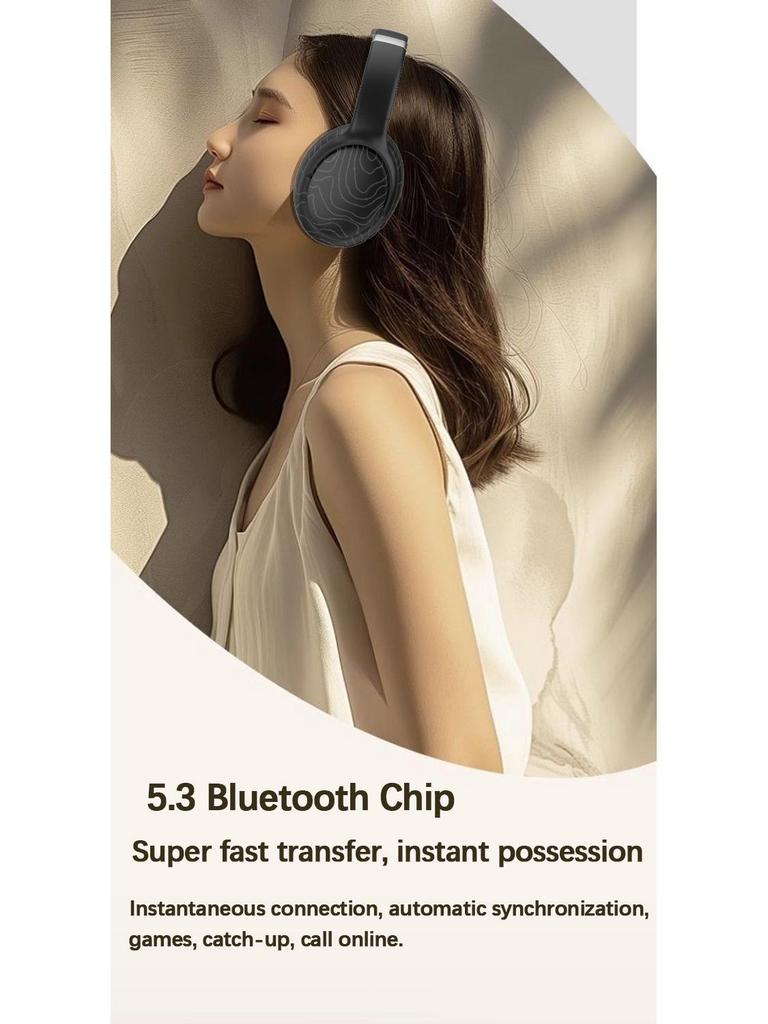 Bluetooth 5.3 Over-Ear Headphones with Three Sound Effects and Music Card Slot