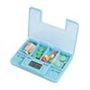 Portable 4 Compartment Smart Pill Box with 8 Group Alarm Reminder for Travel Home Medication Pills Organizer