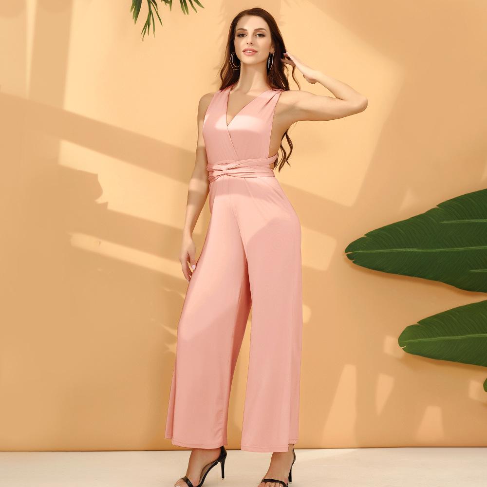 Women's Multi-Way Strap Crossover Bandage Jumpsuit - Sexy & Stylish OL Fashion