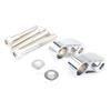 1 Pair Chrome Front Turn Signal Relocation Kit For 39mm 49mm Sportster FXR FXD D