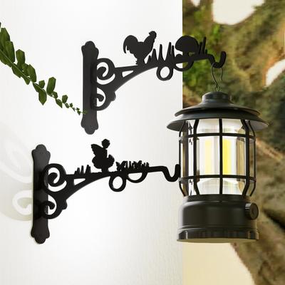Wall Plant Hanger Metal Coated Wall-mounted Hook Rust-Proof Indoor Outdoor Bracket