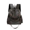 Schoolbag European and American retro soft pu backpack women's 1011 new British style cool sa pu backpack commuter multi-purpose backpack