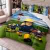 Fireman Sam 3Pcs Bedding Set Duvet Cover With Two Pillowcases For Bedroom Home Decoration