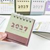 2027 Desk Calendar Minimalist Portable Desktop Ornament for Home Office Travel Business Trip Schedule Planning Decoration