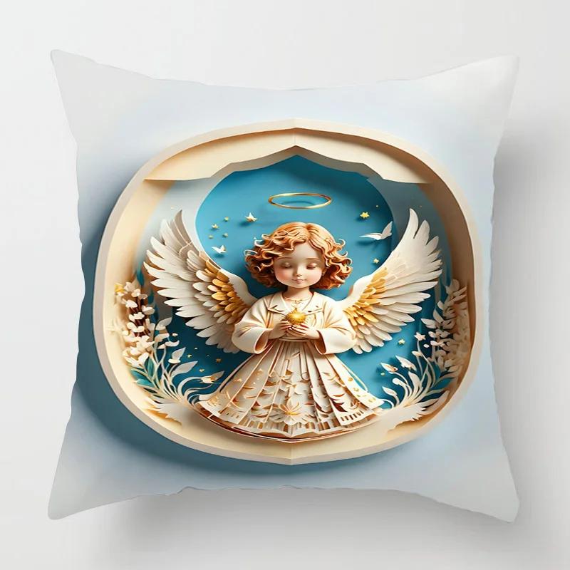 Home Decor Fantasy Angels Printed Pillowcase for Decor Pattern Cushion Cover Suitable for Sofa Bedroom Car Pillow Cover