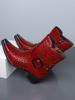 Punk Men'S Leather Boots Rivet Pointed Buckle Personalized Luxury Shoes For Man Chelsea Boots