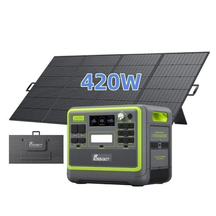 Générateur Électrique Portable - FOSSIBOT - F2400 - 2400W - 2048Wh - Solaire 420W