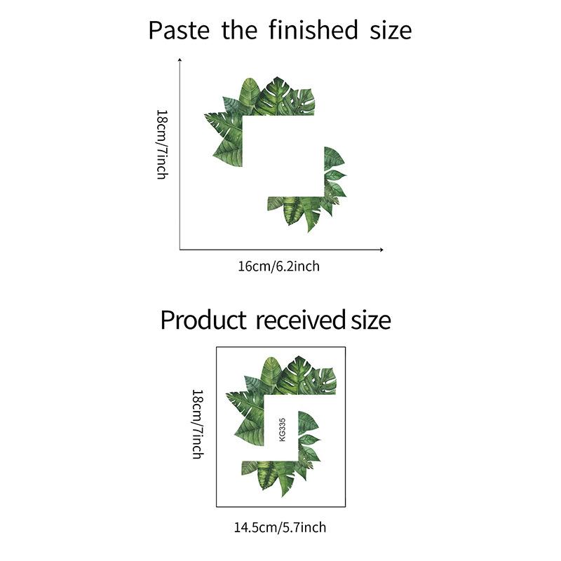 Tropical Leaves Light Switch Stickers, Self-Adhesive Bathroom Wall Decals, Waterproof Spa Style Decor for Home