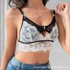 Women Lace Hollow Out Wireless Bralette Crop Top