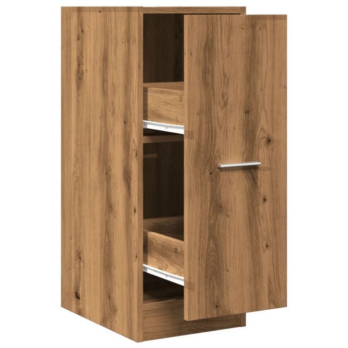 VidaXL Armoire d'apothicaire chêne artisanal bois d'ingénierie, coffre d'apothicaire, meuble d'apothicaire, coffre à tiroirs 855159