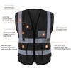 Reflective Safety Vest For Women Men High Visibility Security With Pockets Zipper Front Meets ANSI/ISEA Standards