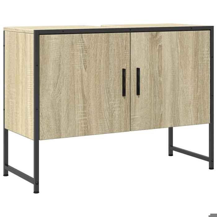 VidaXL Bathroom Vanity Cabinet, Under-Sink Cupboard with Door, Storage Unit, Toilet Organizer 842462