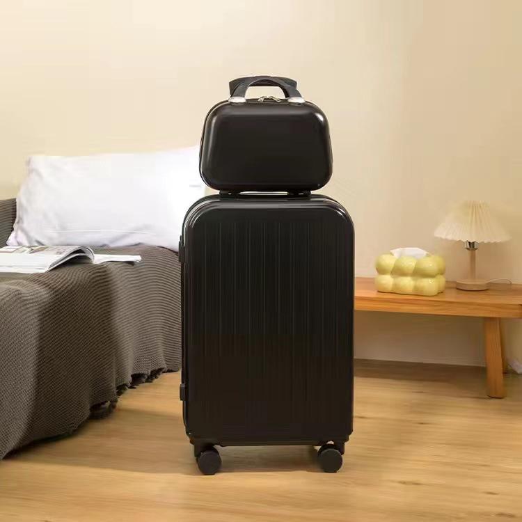 20-Inch Lightweight Women's Leather Carry-On with Silent Wheels and Multi-Functional Design