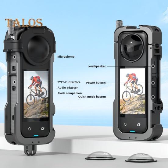 Action-Kamera-Videokäfig, Schutzrahmen, stoßfest, schlagfest, einfach zu installierender Metall-Schutzrahmen, Kamerakäfig-Zubehör für Insta360 X4